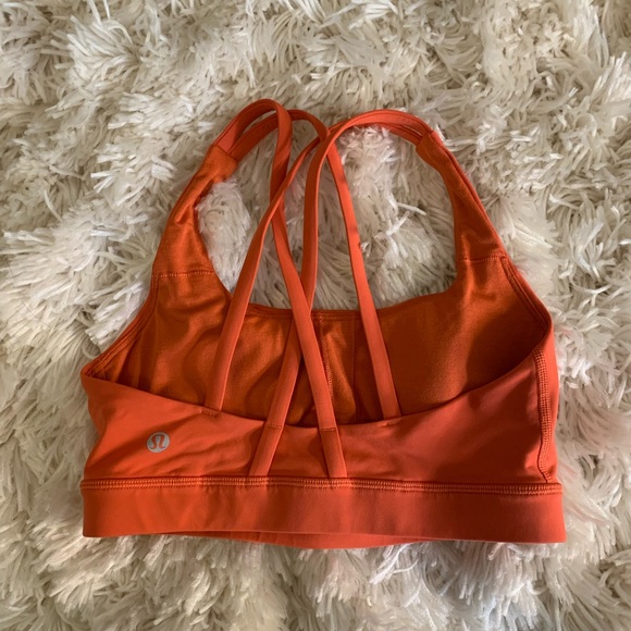 Lululemon Energy Bra Size 4 Orange - Picture 2 of 4